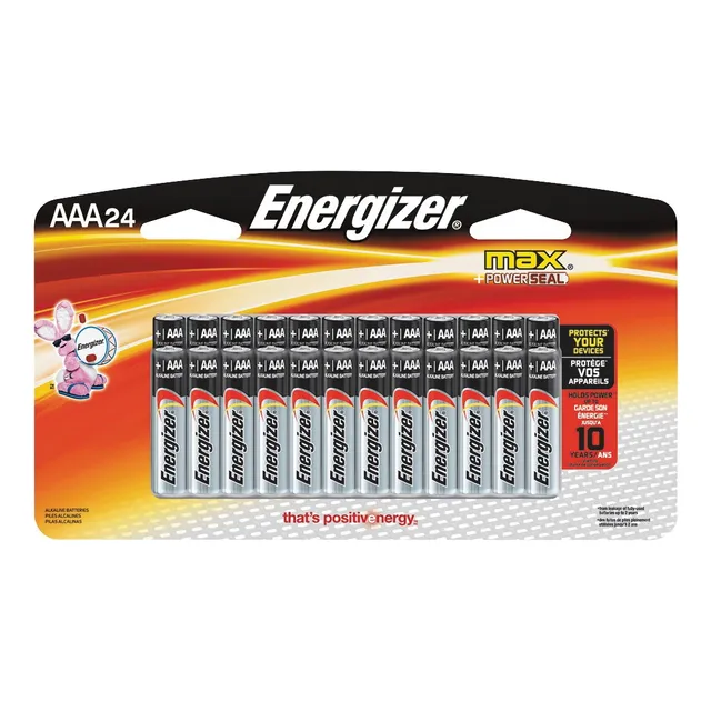 Pila Energizer Max Alcalina Aaa 1.5 V Paquete De 24 Baterias