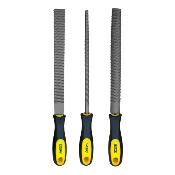 Set Juego 3 Limas Escofina Para Madera Bastarda 8puLG Barovo