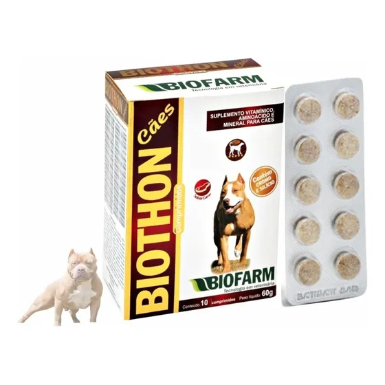 Vitamina Para Cachorro Abrir O Apetite Biothon 10 Cp