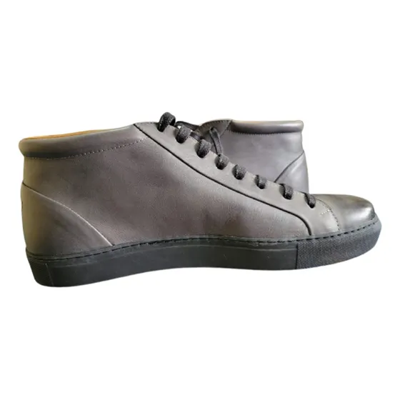 Zapatillas Víttore Calzature Botitas De Cuero Gris Número 45