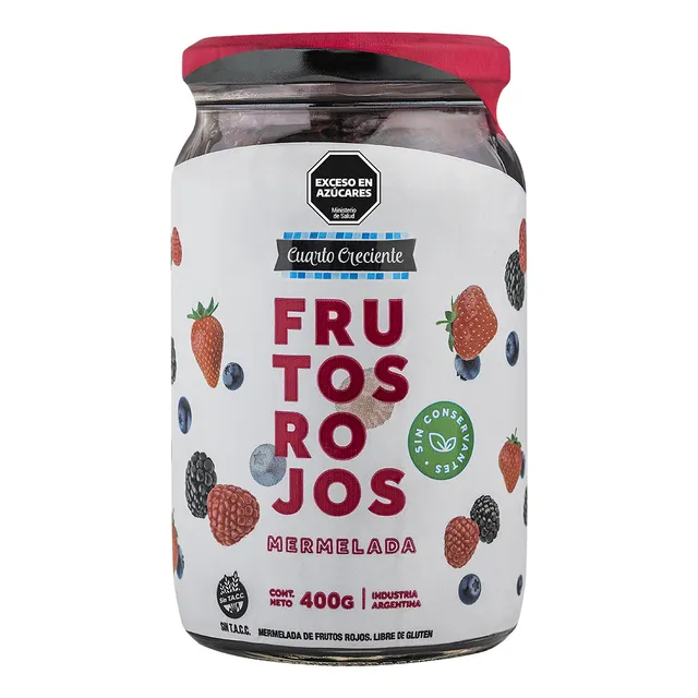 Mermelada Frutos Rojos 400gr |sin Tacc| Cuarto Creciente X6u