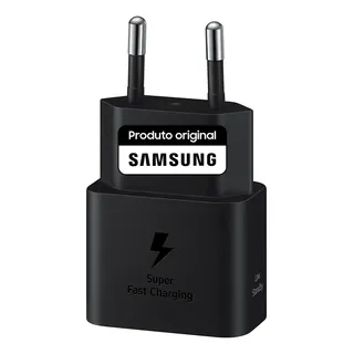 Carregador Samsung 25w Usb-c Preto C/cabo Ep-t1510xbpgbr