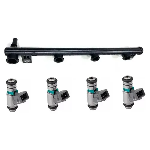 Riel + 4 Inyectores Platina Para Aprio Sandero Clio Kangoo