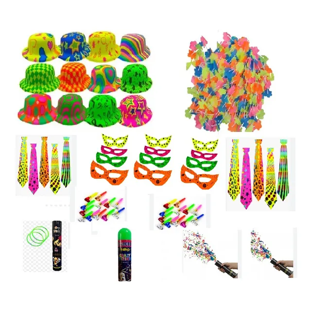 Kit Hora Loca Neón Accesorios Hora Loca Neón 113 Artículos