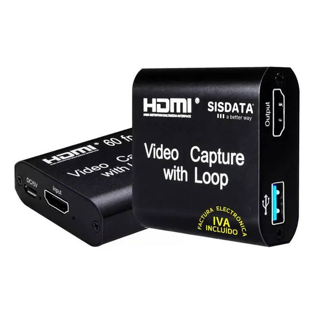Capturadora USB Video Audio Streaming Lives 4k 2k 1080p Hdmi Ps5 Ps4 Ps3 Xbox Nintendo Cámaras Marca Sisdata
