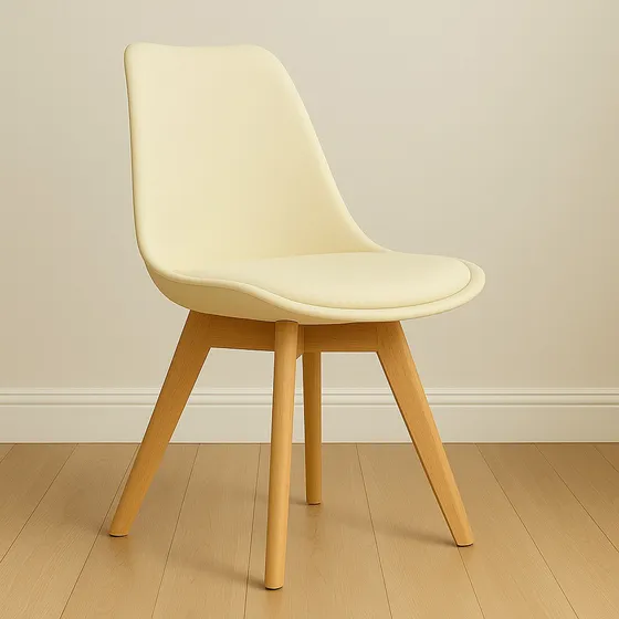 Cadeira Leda Bege Ergonômica Para Mesa De Estudos
