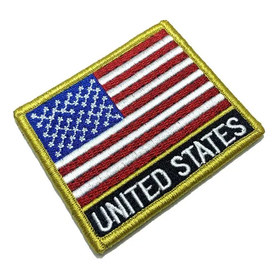 Bp0055nv 01 Bandeira Eua Patch Bordada Fecho Contato Gancho