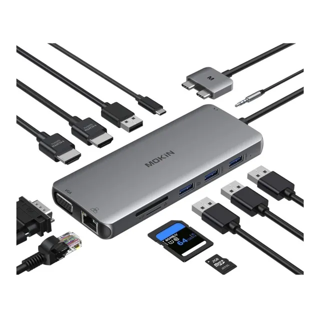 Adaptador Hub Mokin Macbook Pro O Air 12 En 1 