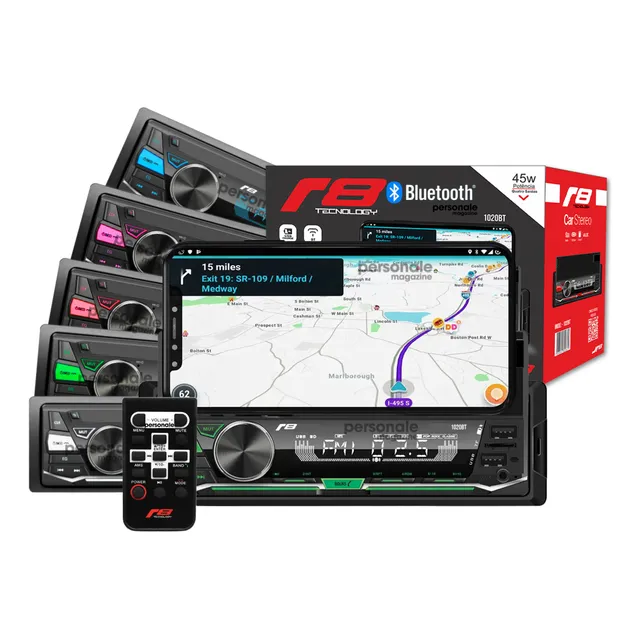 Auto Radio R8 1020bt Suporte Celular Usb Bluetooth Spotify