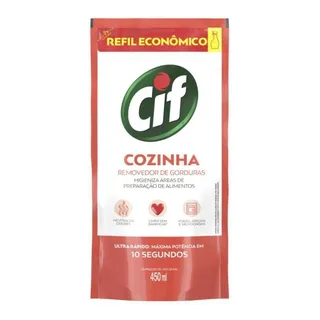Limpador Desengordurante Cif Cozinha Ultra Refil 450ml Limpador Desengordurante Cif Cozinha Ultra Refil 450ml