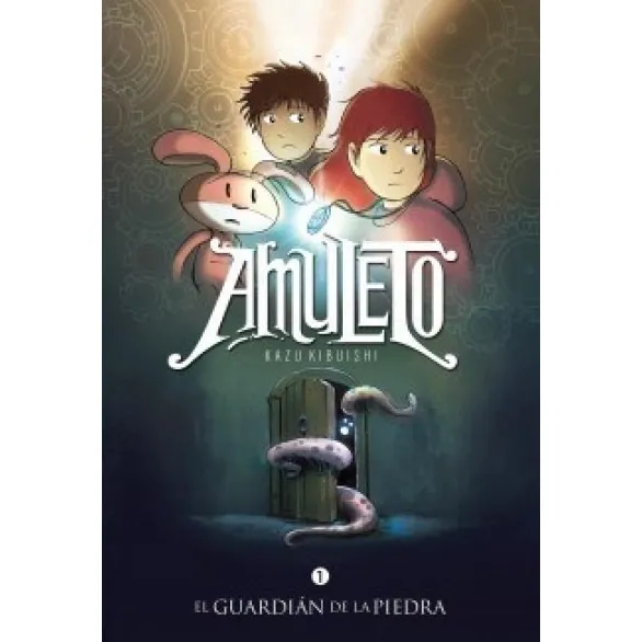 Amuleto El Guardian de la piedra Kazu Kibuishi Libro Novela en español tapa blanda
