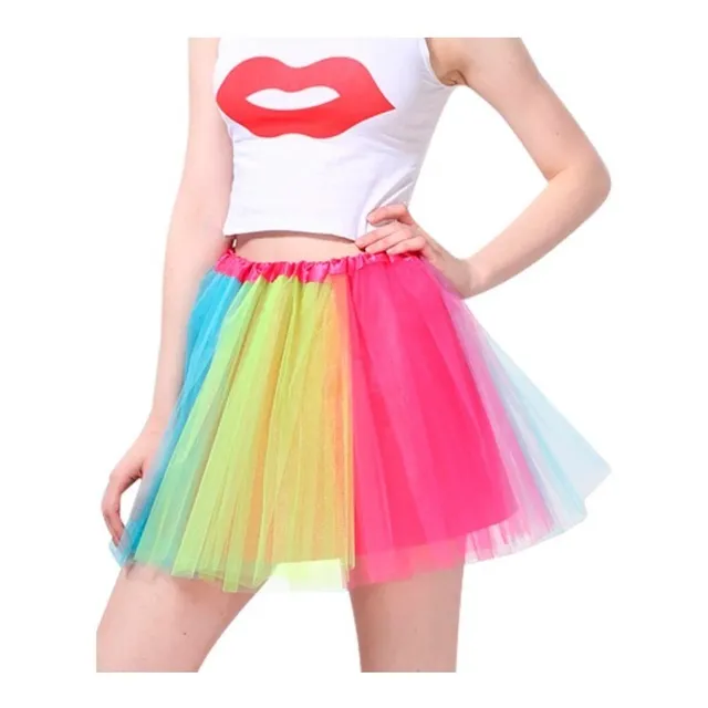 Tutu Colores Bailarina Falda Disfraz Fantasía Mujer Adulto