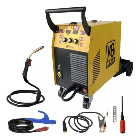 Máquina Solda Inverter Multiprocesso Mig 250s 220v V8 Brasil
