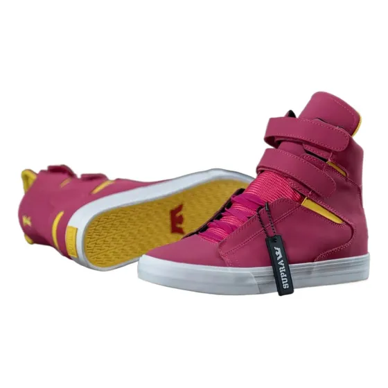Supra Tk Society/edición Limitada De Cuero Rosa Y Amarillo