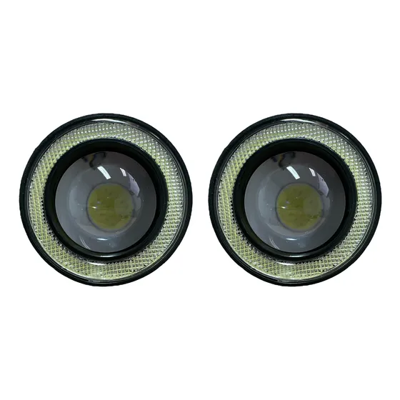 Faros Led Auxiliar Con Lupa Busca Huella Led Ojo De Angel 12