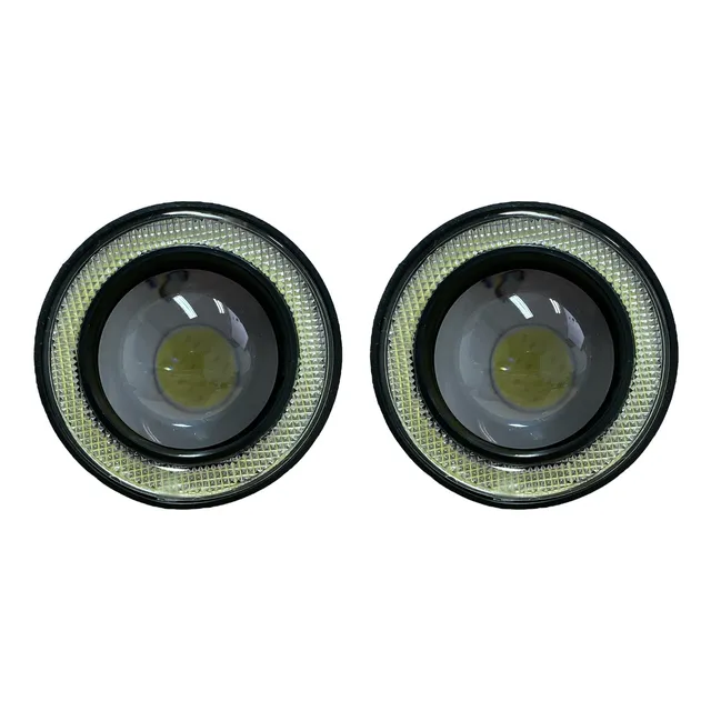 Faros Led Auxiliar Con Lupa Busca Huella Led Ojo De Angel 12