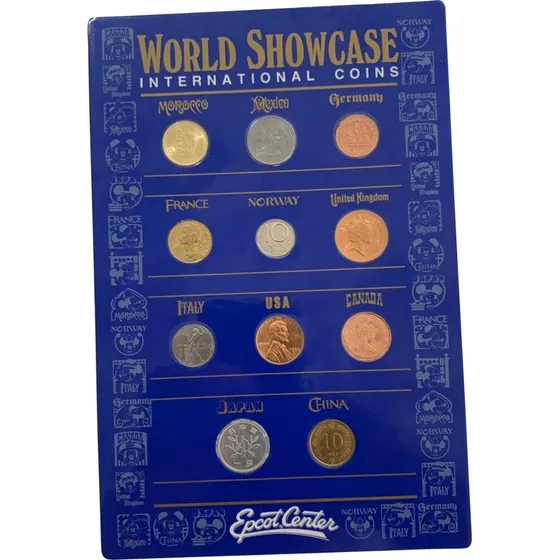 World Showcase International Coins Epcot Disney Monedas 
