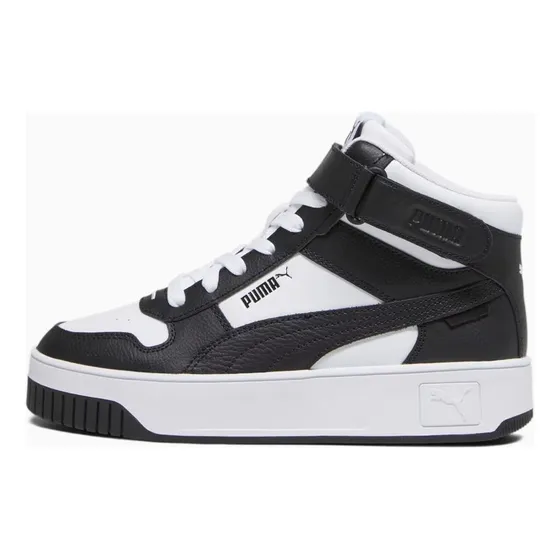 Tenis Puma Botas Carina Street Mid Mujer-blanco/negro
