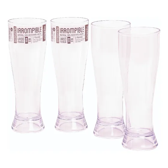 Vasos Premium Policarbonato Persal Irrompible 547ml X4 Unds