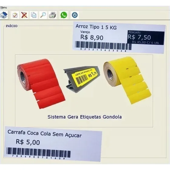 Programa Imprime Etiqueta Gôndolas Impressora Argox Os 214