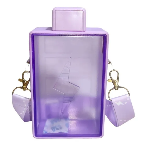 Botella De Agua Cooler Termo En Forma Cuadrada Plana Kawaii