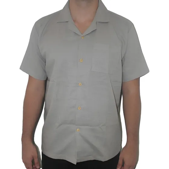 Camisas Lino Para Hombre Con Bolsillo