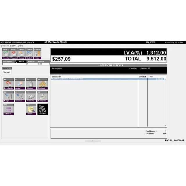 A2 Basico Admin + A2 Punto De Venta Forma Libre/impresora Fi