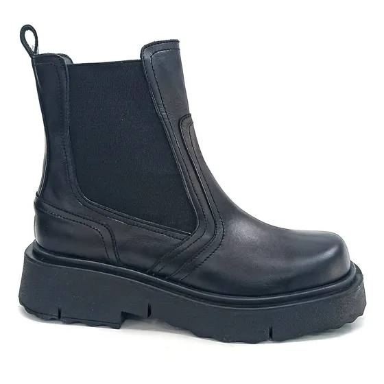 Bota Botineta Cuero C/elástico Plataforma Mary & Joe