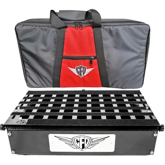 Pedalboard Novaboard 46x34 C/ Bag Elétrica Jacks Leds E Font