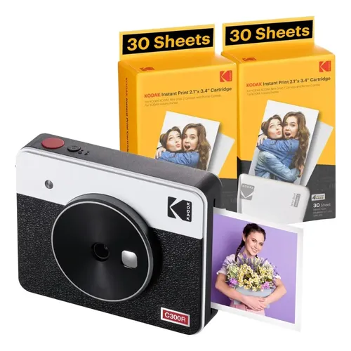 Kodak Mini Shot 2 C210r Instant Camera White/black | MercadoLivre