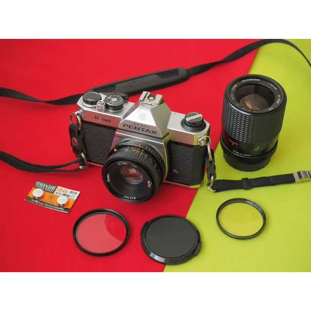 Pentax K1000 Camara Slr De Rollo 35mm Funciona Con Detalles