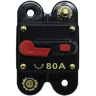 Disjuntor 80a Automotivo Resetável Proteção Para Som Disjuntor 80a Automotivo Resetável Proteção Para Som