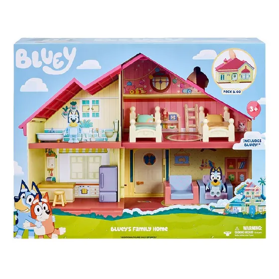 Moose Bluey Casa Familiar 2 Pisos Figura Int 13024 Disney Jr Color Crema