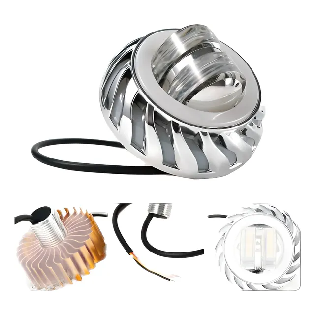Faro De Ojo De Diablo Led 2 Lupas Para Moto Faros Auxiliares