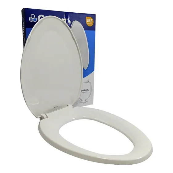 Asiento Para Inodoro 18.5  Blanco Alargado Marca Griven