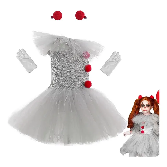 New Disfraz De Payaso Para Niña, Vestido Tutú De Pennywises