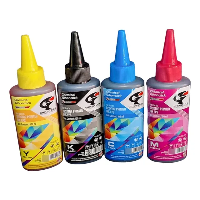 Tinta Dye Base Agua Marca Gihonclick Set 4 Colores