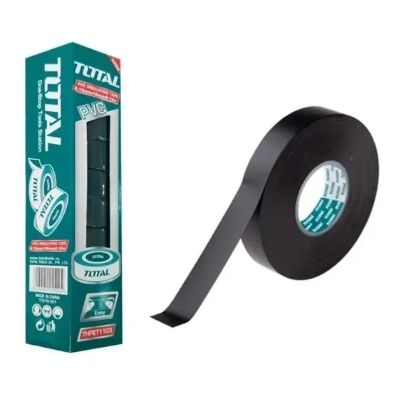 Huincha Cinta Aisladora Pvc 18mm X 9.15mts 10 Unds Total Color Negro