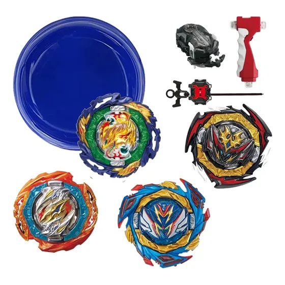 Beyblade Storm  Gyro Burst Set De 4 Con 2 Lanzadores Y Arena
