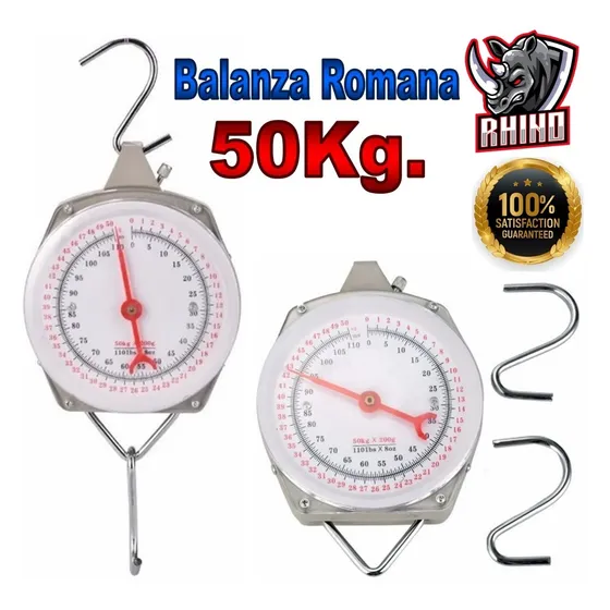 Balanza Romana De Peso Analógico 50 Kg Para Colgar S1