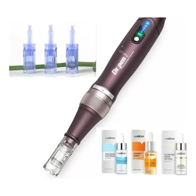 Derma Dr. Pen A10 Inalámbrico+10 Cartuchos Mixtos+kit Lanben