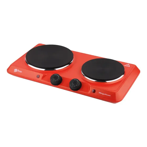 Cocina Electrica Encimera Magefesa 2 Platos 2000w Roja