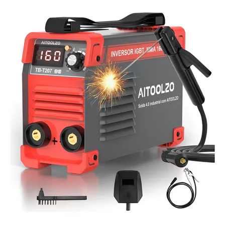 Máquina Solda Inversora Portatil Digital Mma/tig Aitoolzo - Vermelho