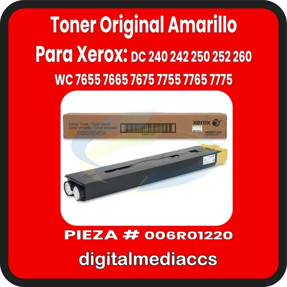Toner Xerox Original Amarillo Para Docucolor 252 Y Similares