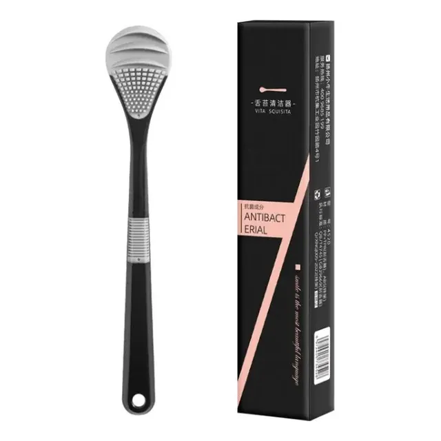 Cepillo Limpiador Raspador De Lengua Lingual Mal Aliento 