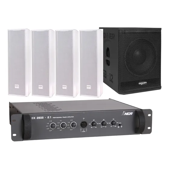 Kit Som Profissional Pub,igreja,bar - Amplificador+sub+torre