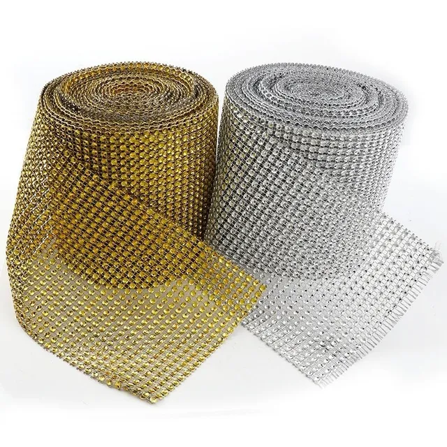 Manta Grega Falso Strass 2 Rolos C/ 10 Jardas Cada