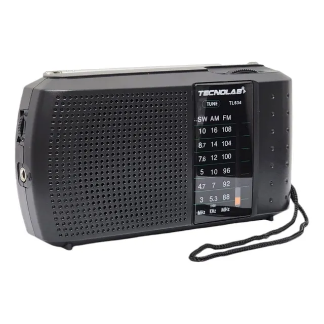 Radio Portátil De Bolsillo Am/fm/sw Tl634 Color Negro