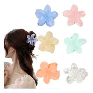 Pinzas Con Flores Hawaianas, 6pz Clips De Playa Tropicales Pinzas Con Flores Hawaianas, 6pz Clips De Playa Tropicales