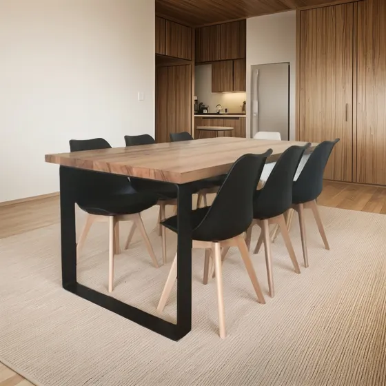 Mesa Comedor Madera Hierro 1.20x70 Estilo Industrial